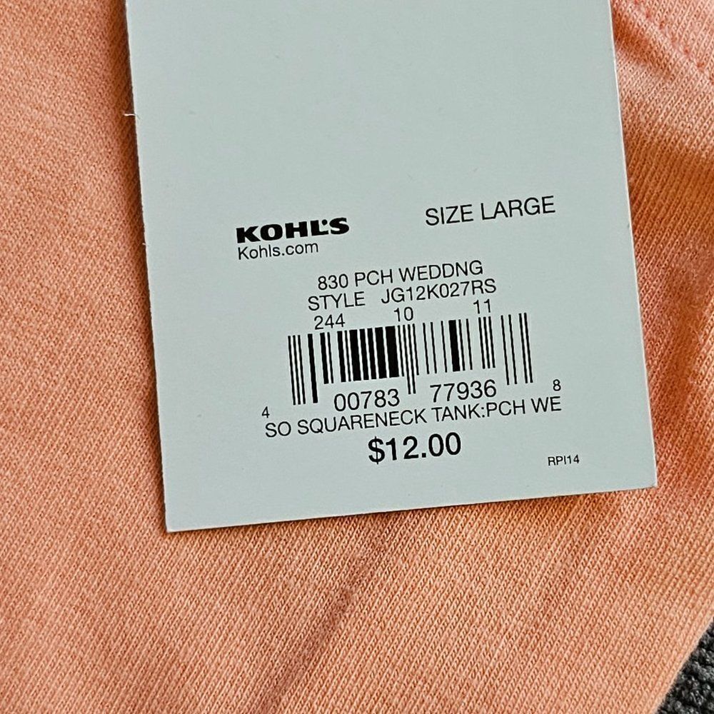 Kohl's SO Women Multi Colors & Sizes Square Neck Fitted Pack of 3 Tank Tops NWT - Picture 14 of 16
